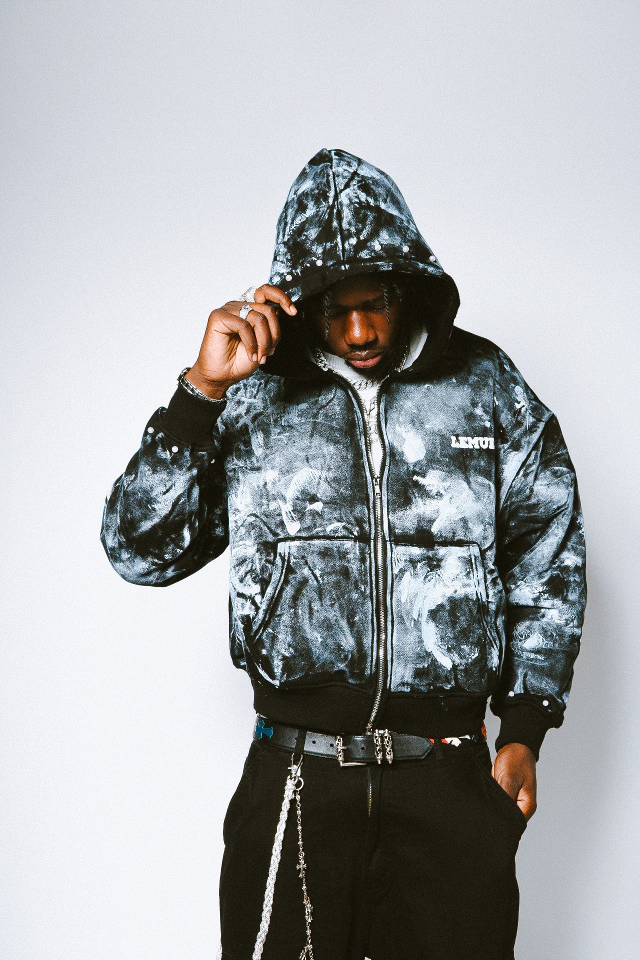 WAX LEMUEL HOODIE (BLACK)