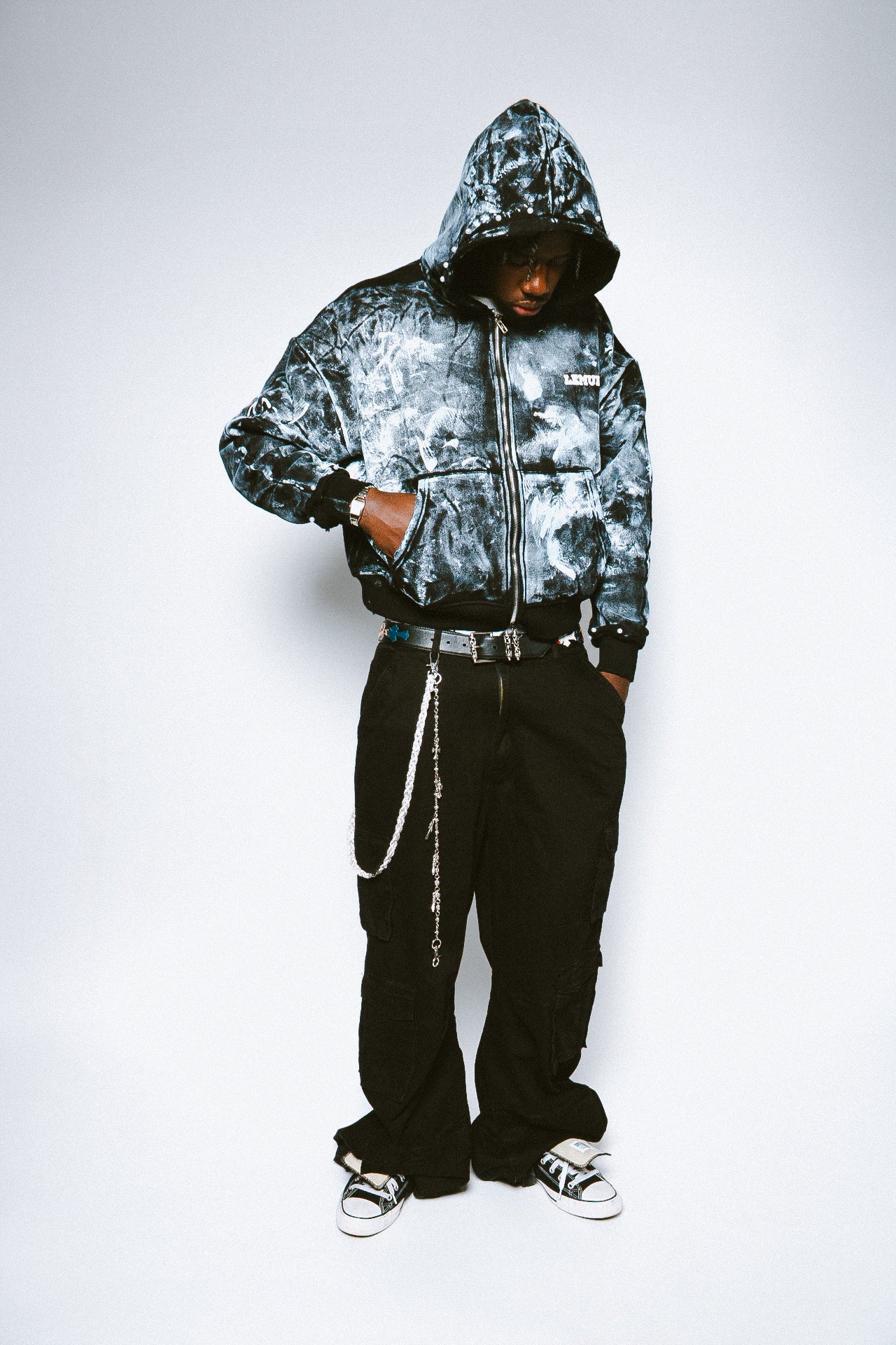 WAX LEMUEL HOODIE (BLACK)
