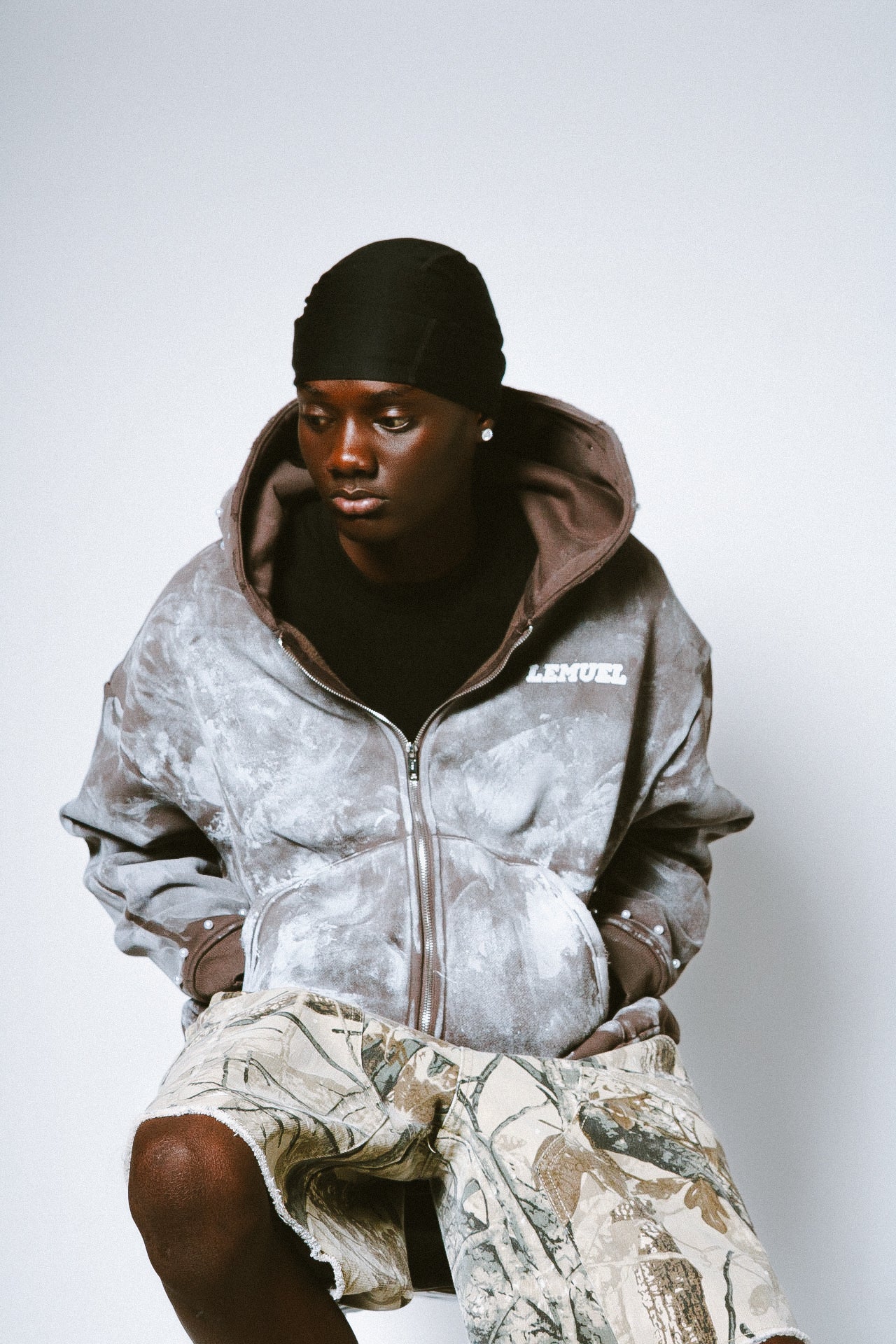 WAX LEMUEL HOODIE (BROWN)