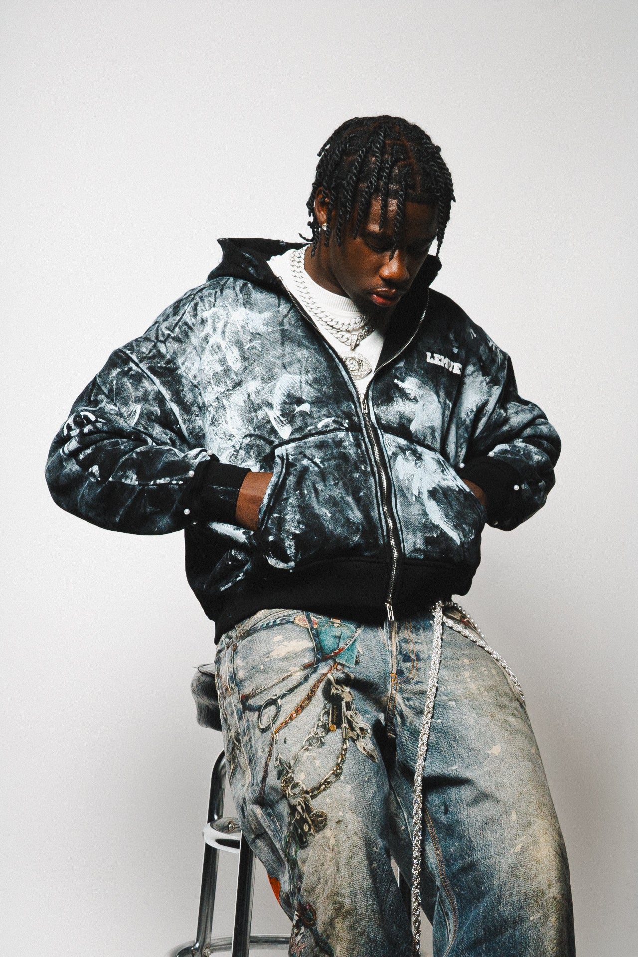 WAX LEMUEL HOODIE (BLACK)